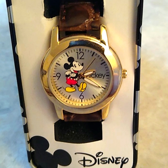 Disney Accessories - NIB - Disney Mickey Mouse Watch Croco Leather Band